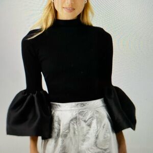 Women’s Turtleneck Puff Sleeve Top | Size Medium